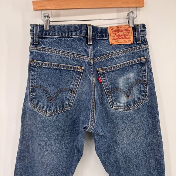 Levis 517 Boot Cut Jeans 32x36 Blue Denim Mens Classic Style - Picture 14 of 15